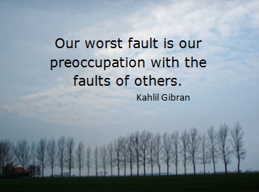 Our worst fault